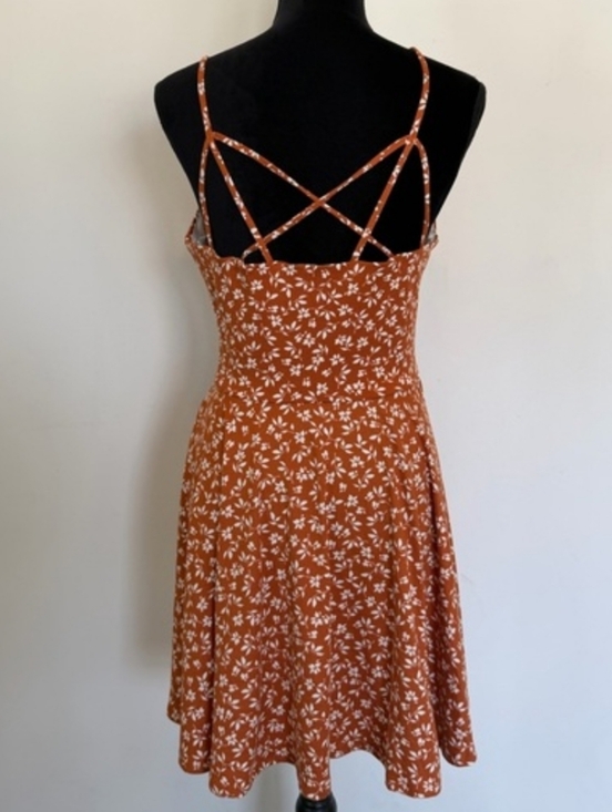 The General Good Floral Orange Dress Crisscross Strappy Size Large NWOT - Picture 14 of 16